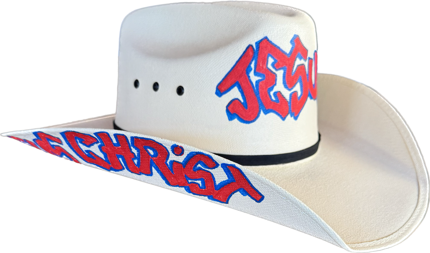 Custom Hand Painted JESUS CHRIST Cowboy Hat