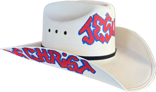 Custom Hand Painted JESUS CHRIST Cowboy Hat