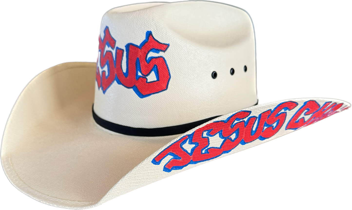 Custom Hand Painted JESUS CHRIST Cowboy Hat