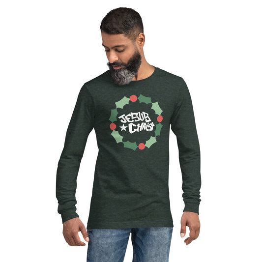 Christmas Tee- JESUS CHRIST Long Sleeve Tee - Christmas Edition